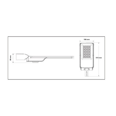 LED Straenlampe K5 Philips LEDs + Meanwell NT 50W 4000K 7500lm