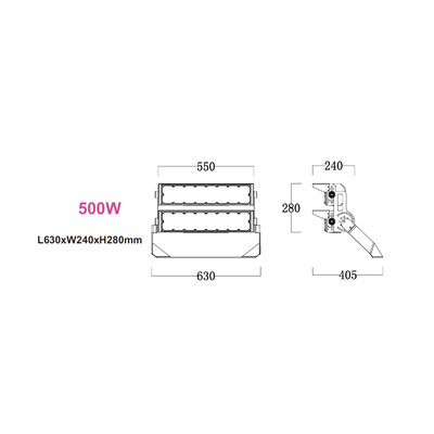 500W LED Strahler Stadium 85.000 Lumen Phillips 5050 LEDs / Xitanium NT