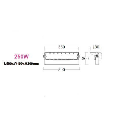 250W LED Strahler Stadium 42.500 Lumen Phillips 5050 LEDs / Xitanium NT