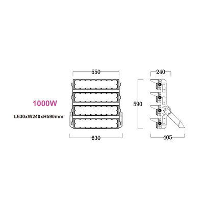 1000W LED Strahler Stadium 170.000 Lumen Phillips 5050 LEDs / Xitanium NT