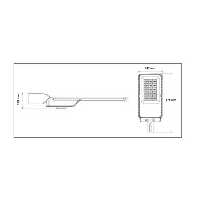 LED Straenlampe K5 CREE LEDs + Meanwell NT 100W 4000K 15.000lm