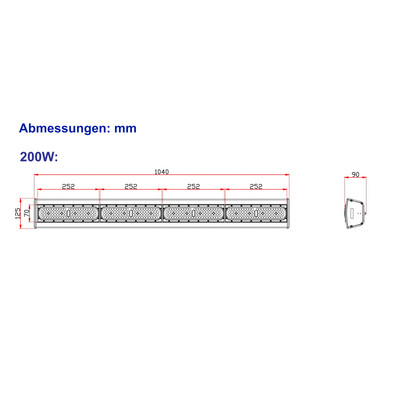 LED Hallenleuchte K5 Linear 200W 90� 150lm/W IK10 IP65 4000K dimmbar