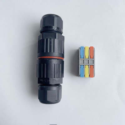 IP68 Waterproof Cable Connector ? 3-Pin Lever Clamp, 32A, PA66