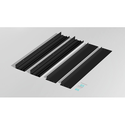 Aufbaurahmen 68 mm schwarz f�r Back-Lit LED Panel 60x60 cm