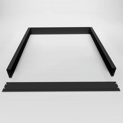 Black mounting frame, 68 mm high, for back-lit LED panel 60x60 cm