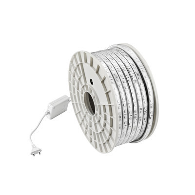 230V SMD LED strip 50 m, 120 LEDs/m, IP65, 6W/m, 6000K