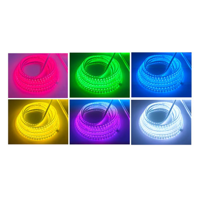 230V SMD RGB LED strip 50 m, 60 LEDs/m, IP65, 12W/m, color selection