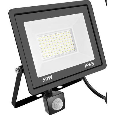 LED spotlight D6 with infrared motion sensor, 120° IP66 50W