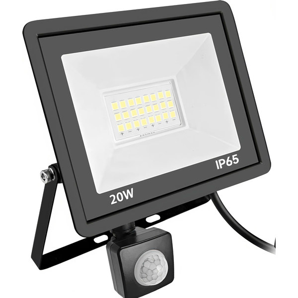 LED-Strahler D6 mit Infrarot-Bewegungssensor 120� IP66 20W 6000K