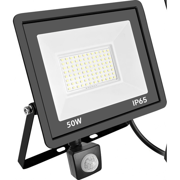 LED-Strahler D6 mit Infrarot-Bewegungssensor 120� IP66 50W 6000K