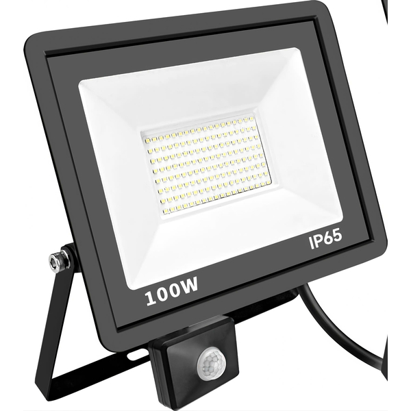 LED-Strahler D6 mit Infrarot-Bewegungssensor 120� IP66 100W 4000K