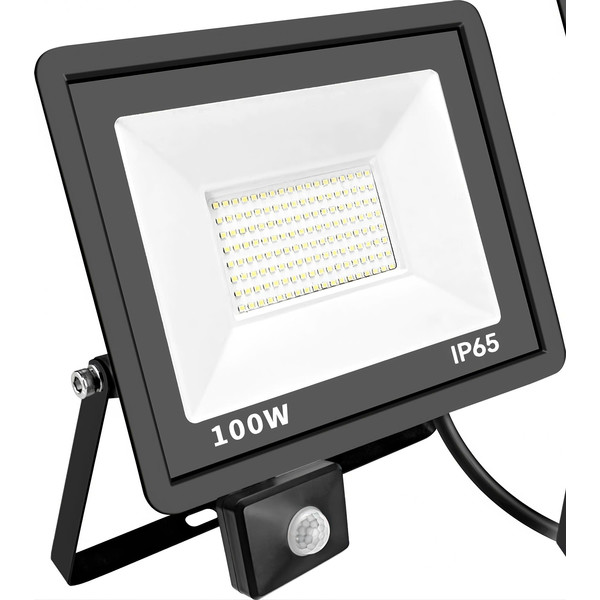LED-Strahler D6 mit Infrarot-Bewegungssensor 120� IP66 100W 6000K