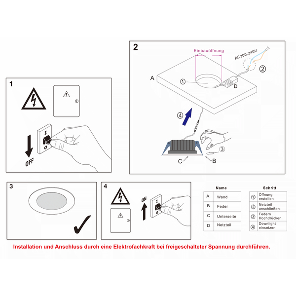 DL6 LED recessed downlight 30W � 200mm 120� 4000K neutral white