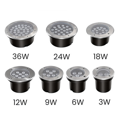 LED Bodeneinbaustrahler 9W IP67 24V 3000/4000K 304 Edelstahl