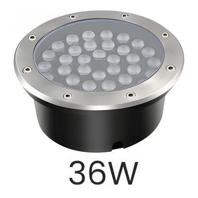 LED ground recessed spotlight 36W IP67 24V 3000/4000K 304 stainless steel