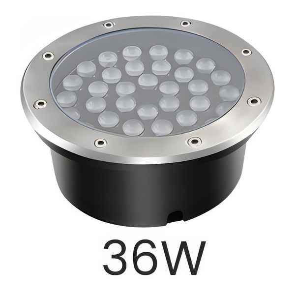 LED ground recessed spotlight 36W IP67 24V 304 stainless steel 4000K neutral white