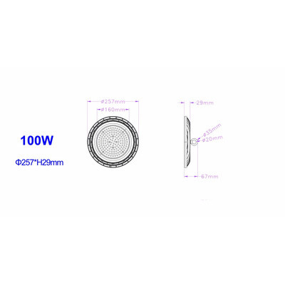 D4 UFO LED High Bay Light 100W 12.000lm 90� IP65 4000K