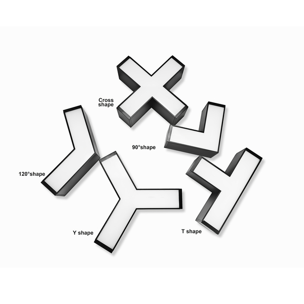 L-connector 90� for LED linear light 8W black 6000K