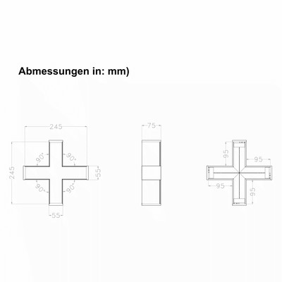 X-connector 120� for LED linear light 10W white 3000K