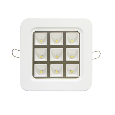 LED Einbauspot Square Wei 9W 127x127mm 120 Bridgelux LEDs 3000K