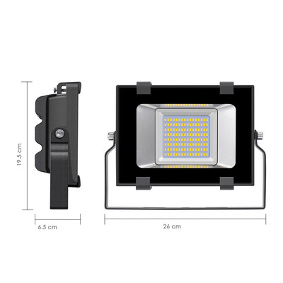50W LED Außenstrahler D6 Serie IP65 6.000lm 120° Warmweiß 3000 K