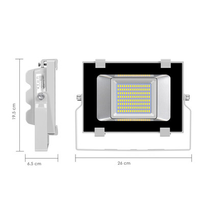 50W LED Außenstrahler D6 Serie IP65 6.000lm 120° Kaltweiß 6000 K