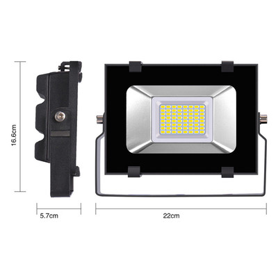 30W LED Auenstrahler D6 Serie IP65 3.600lm 120 Warmwei 3000 K