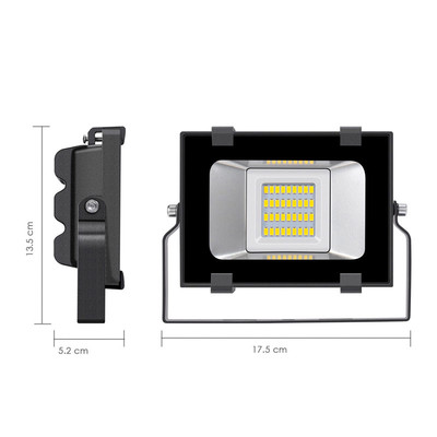 20W LED Außenstrahler D6 Serie IP65 2.400lm 120° Warmweiß 3000 K