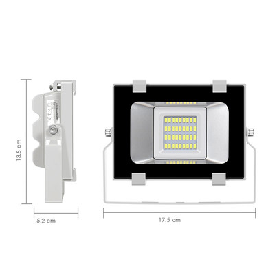 20W LED Auenstrahler D6 Serie IP65 2.400lm 120 Kaltwei 6000 K