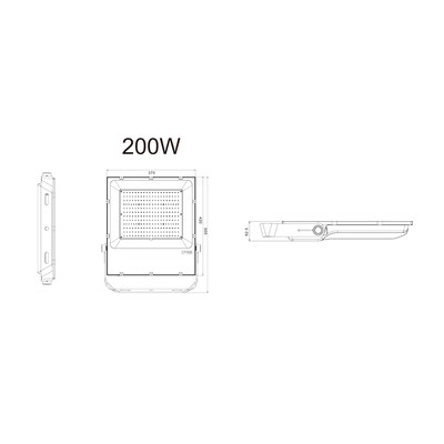 200W LED Auenstrahler 2835 LEDs 5000K 26.000lm Meanwell