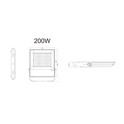 200W LED Außenstrahler Philips LEDs 5000K 26.000lm Meanwell