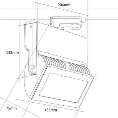 LED Breitstrahler 3-Phasen 20W 2200 Lumen wei 120