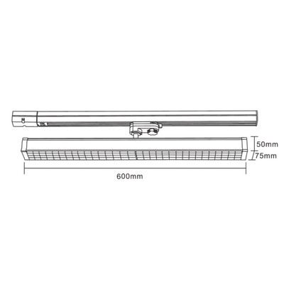 LED Linearleuchte Lens 3-Phasen 30W 60cm 3900 Lumen silber