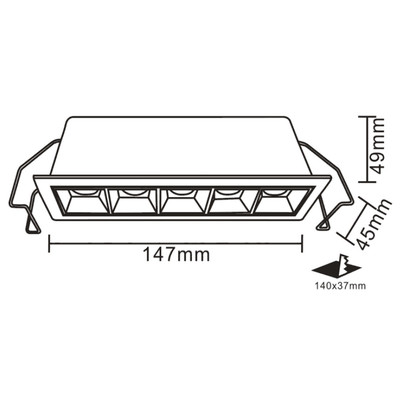 LED Cube I Einbaustrahler 10W 45 1100 Lumen CREE LEDs 3000K