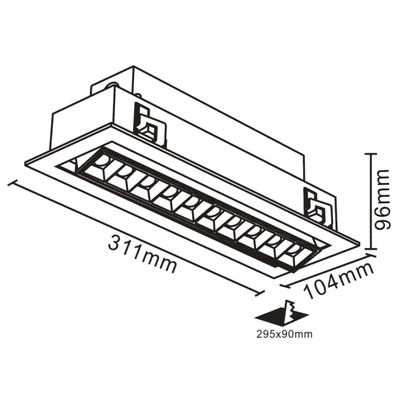 LED Cube II Einbaustrahler 1x20W 45 2200 lm CREE LEDs 3000K