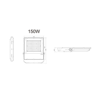 150W LED Auenstrahler Philips LEDs 5000K 19.500lm Meanwell