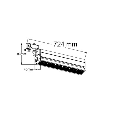 LED Strahler Vertical U9 60W 4000lm 90 Schwenkbar 4000K OSRAM LEDs