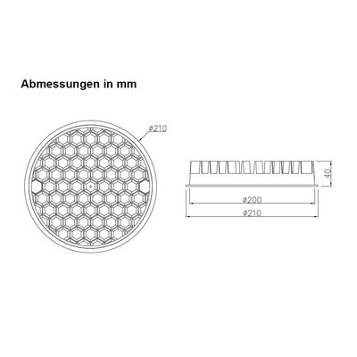 LED Comb Line Einbaustrahler 26W UGR19  210mm wei OSRAM Netzteil