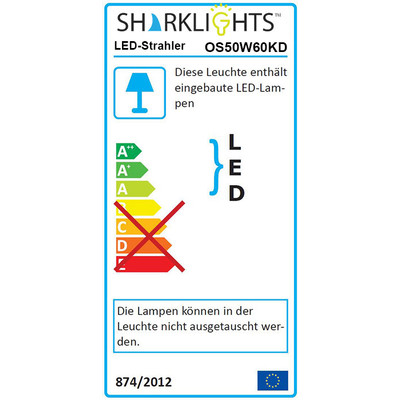 50W LED Auenstrahler 6000K Kaltwei Osram Leds