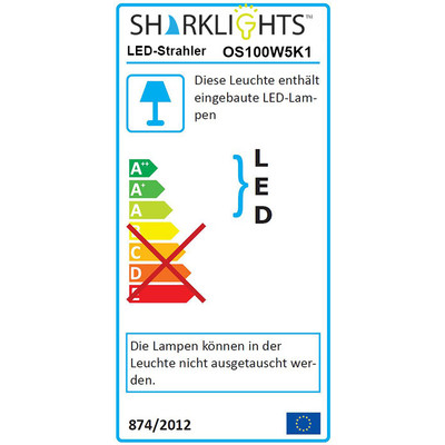 100W LED Auenstrahler 5000K Neutralwei Osram Leds