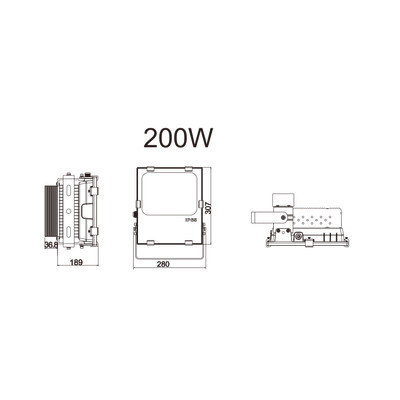 200W LED Auenstrahler 5000K Neutralwei Osram Leds