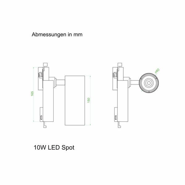 10W LED Track Light Spot White 4000K ? Philips LED & Driver